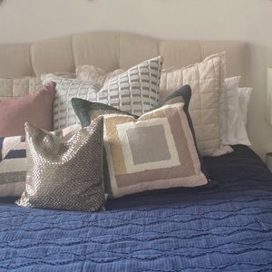 West Elm Beaded Metallic Pillow cover 20x20